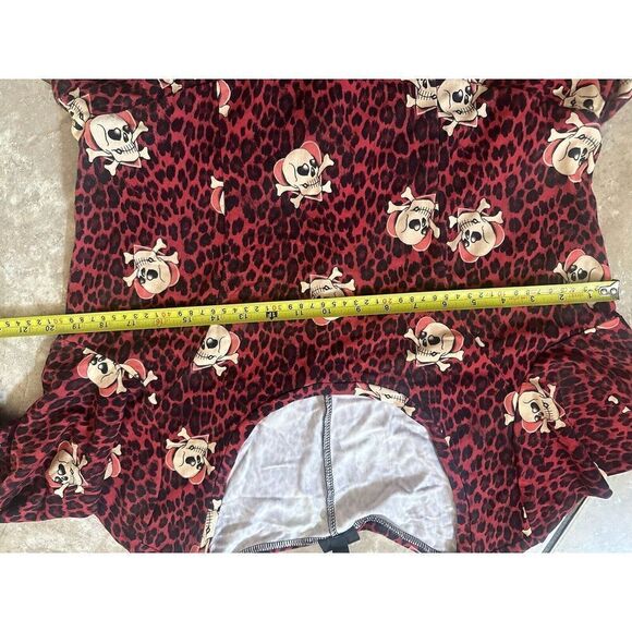 Torrid 2 Skull Soft Peplum Short Dress Stretch - Picture 7 of 7